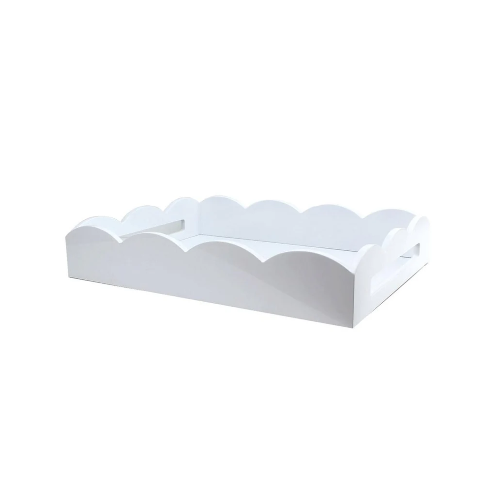 White Medium Scallop Tray