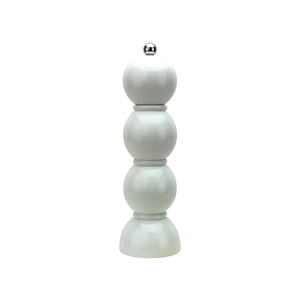 White Bobbin Salt or Pepper Mill