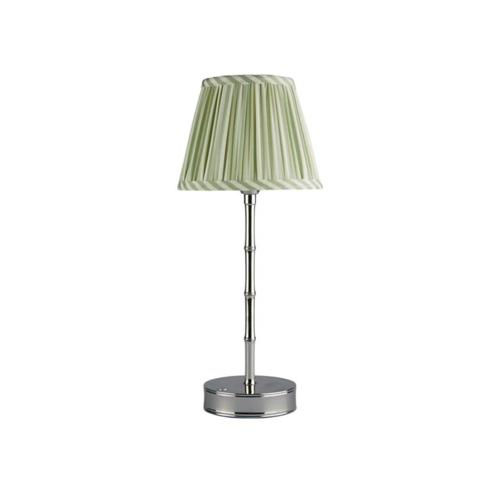 Sage Green Striped Lampshade - Image 2