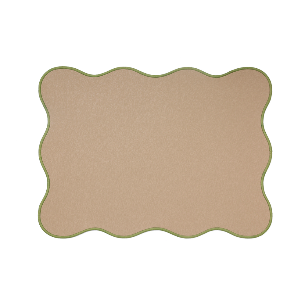 Sand/Green Juliette Table Mat