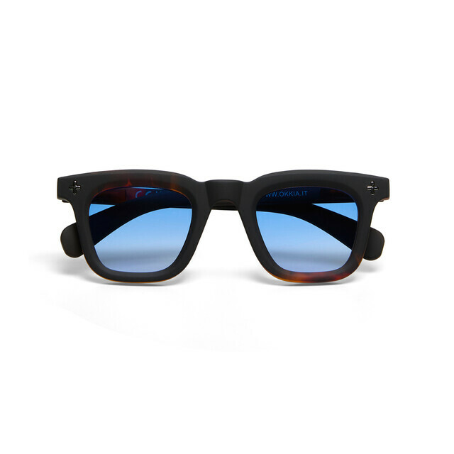 Firenze Black Havana-(Blue Lents) Sunglasses